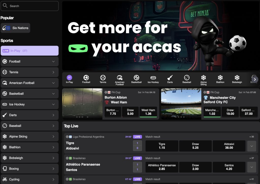 Betninja Online Sportsbook